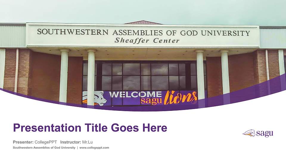 Southwestern Assemblies of God University Course/Courseware Creation PPT Template16:9 ratio PPT effect preview image