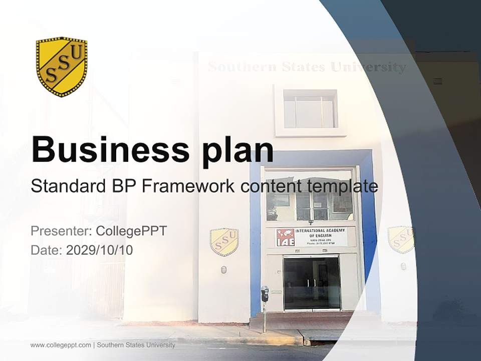 Southern States University Competition/Entrepreneurship Contest PPT Template4:3 ratio PPT effect preview image9