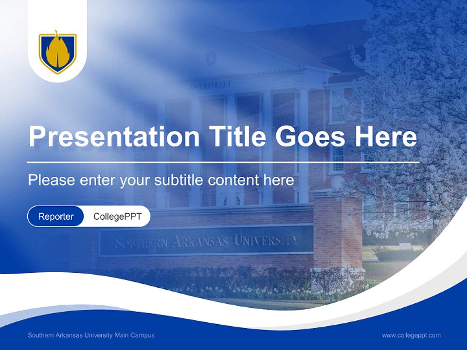 Southern Arkansas University Main Campus Lecture Sharing and Networking Event PPT Template4:3 ratio PPT effect preview image4