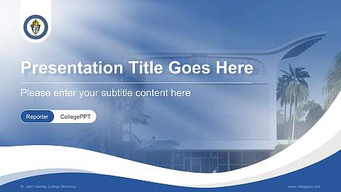 St. John Vianney College Seminary Lecture Sharing and Networking Event PPT Template