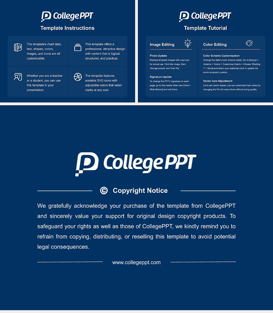 Spring Arbor University Course/Courseware Creation PPT Template4:3 ratio PPT effect preview image5