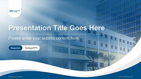 St Petersburg College Lecture Sharing and Networking Event PPT Template