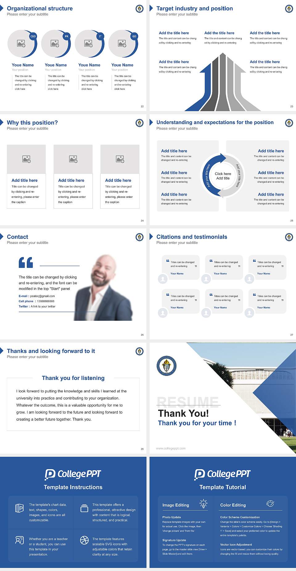 St. John Vianney College Seminary Resume PPT Template4:3 ratio PPT effect preview image4