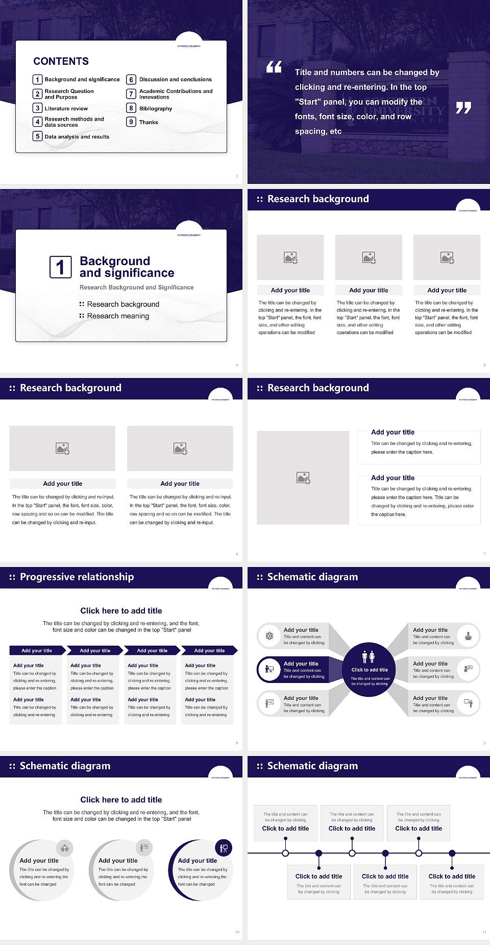 Southern University Law Center Graduation Thesis Defense PPT Template4:3 ratio PPT effect preview image2