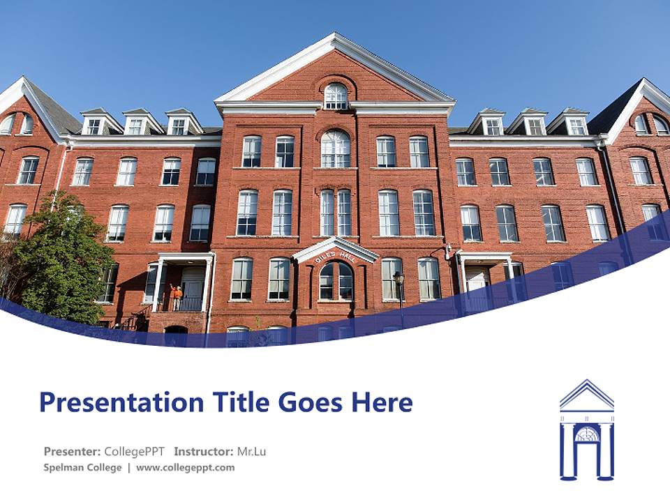 Spelman College Course/Courseware Creation PPT Template4:3 ratio PPT effect preview image5