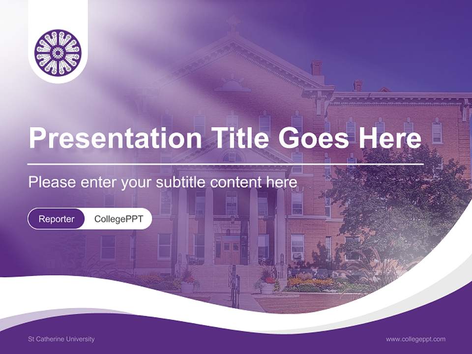 St Catherine University Lecture Sharing and Networking Event PPT Template4:3 ratio PPT effect preview image4