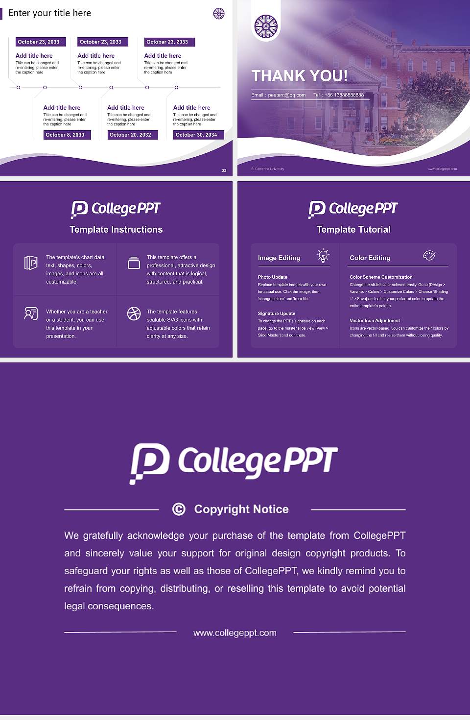 St Catherine University Lecture Sharing and Networking Event PPT Template4:3 ratio PPT effect preview image4