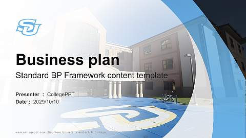 Southern University and a & M College Competition/Entrepreneurship Contest PPT Template
