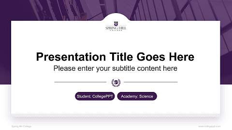 Spring Hill College National Scholarship Defense PPT Template