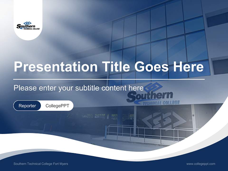 Southern Technical College Fort Myers Lecture Sharing and Networking Event PPT Template4:3 ratio PPT effect preview image4