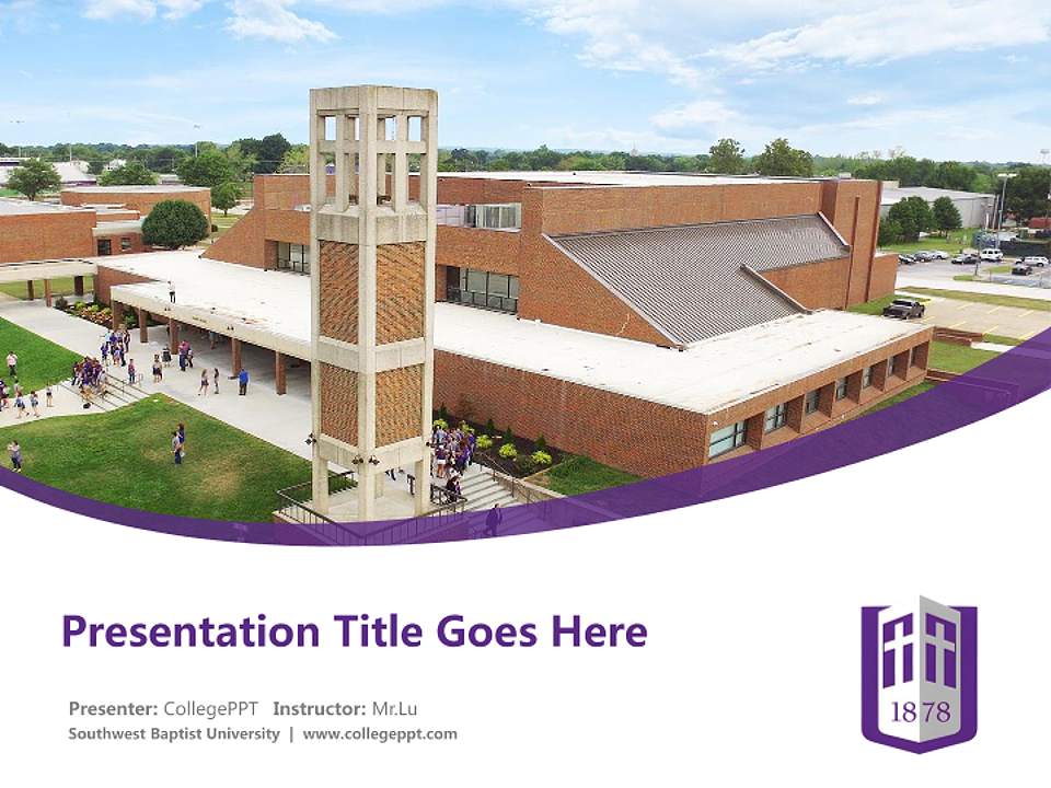 Southwest Baptist University Course/Courseware Creation PPT Template4:3 ratio PPT effect preview image5