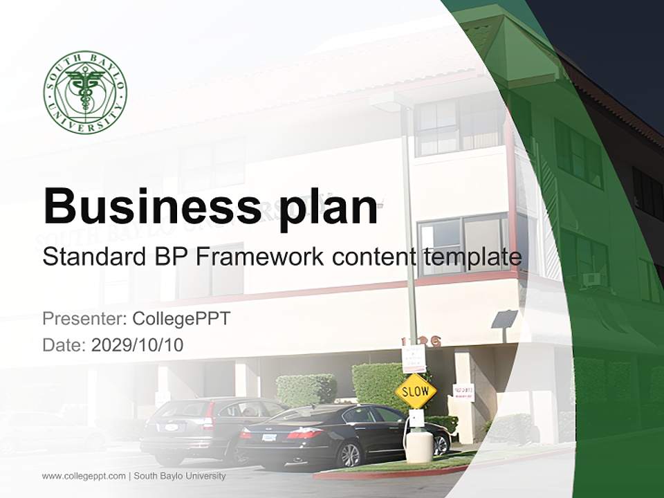 South Baylo University Competition/Entrepreneurship Contest PPT Template4:3 ratio PPT effect preview image9