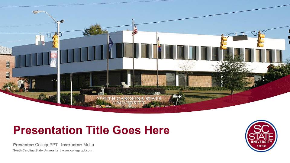 South Carolina State University Course/Courseware Creation PPT Template16:9 ratio PPT effect preview image