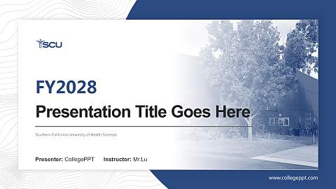 Southern California University of Health Sciences Academic Presentation/Research Findings Report PPT Template