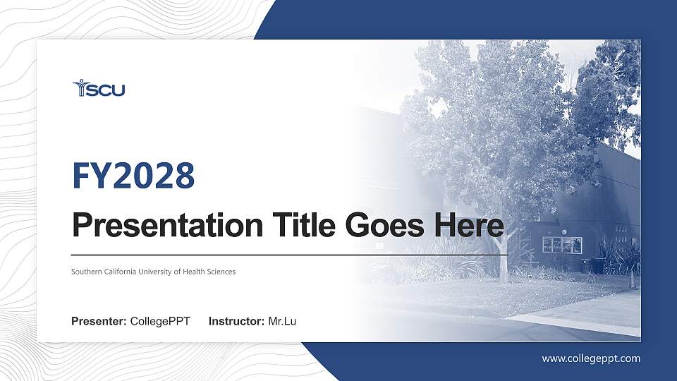 Southern California University of Health Sciences Academic Presentation/Research Findings Report PPT Template16:9 ratio PPT effect preview image