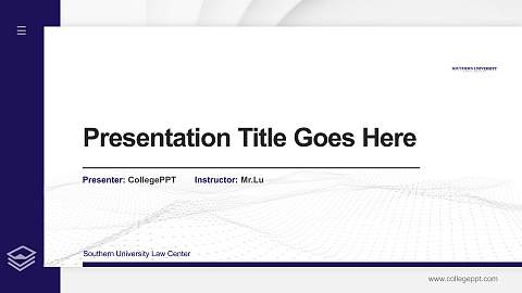 Southern University Law Center Thesis Proposal/Graduation Defense PPT Template