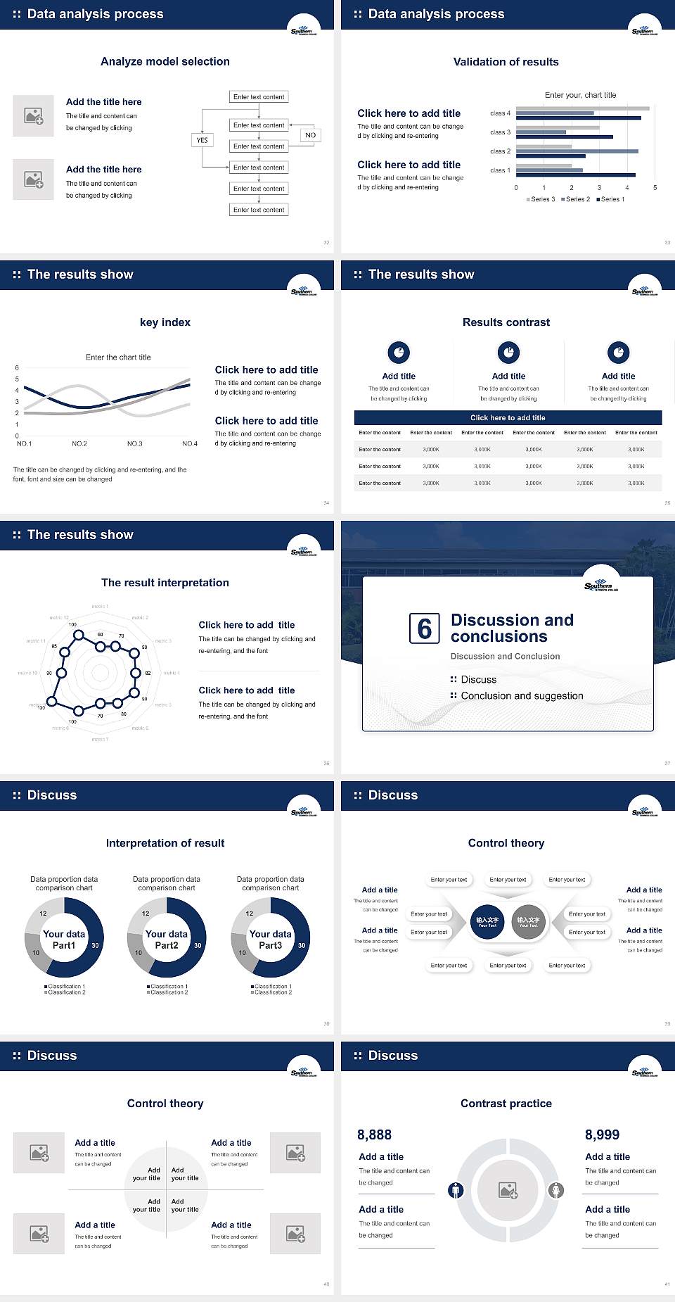 Southern Technical College – Brandon Graduation Thesis Defense PPT Template4:3 ratio PPT effect preview image5
