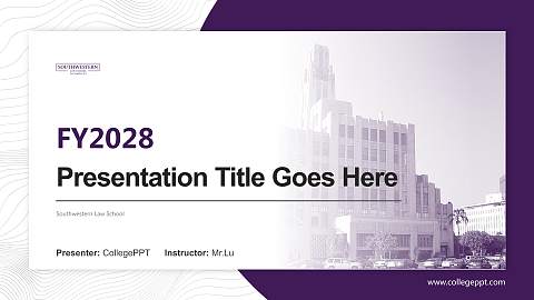 Southwestern Law School Academic Presentation/Research Findings Report PPT Template