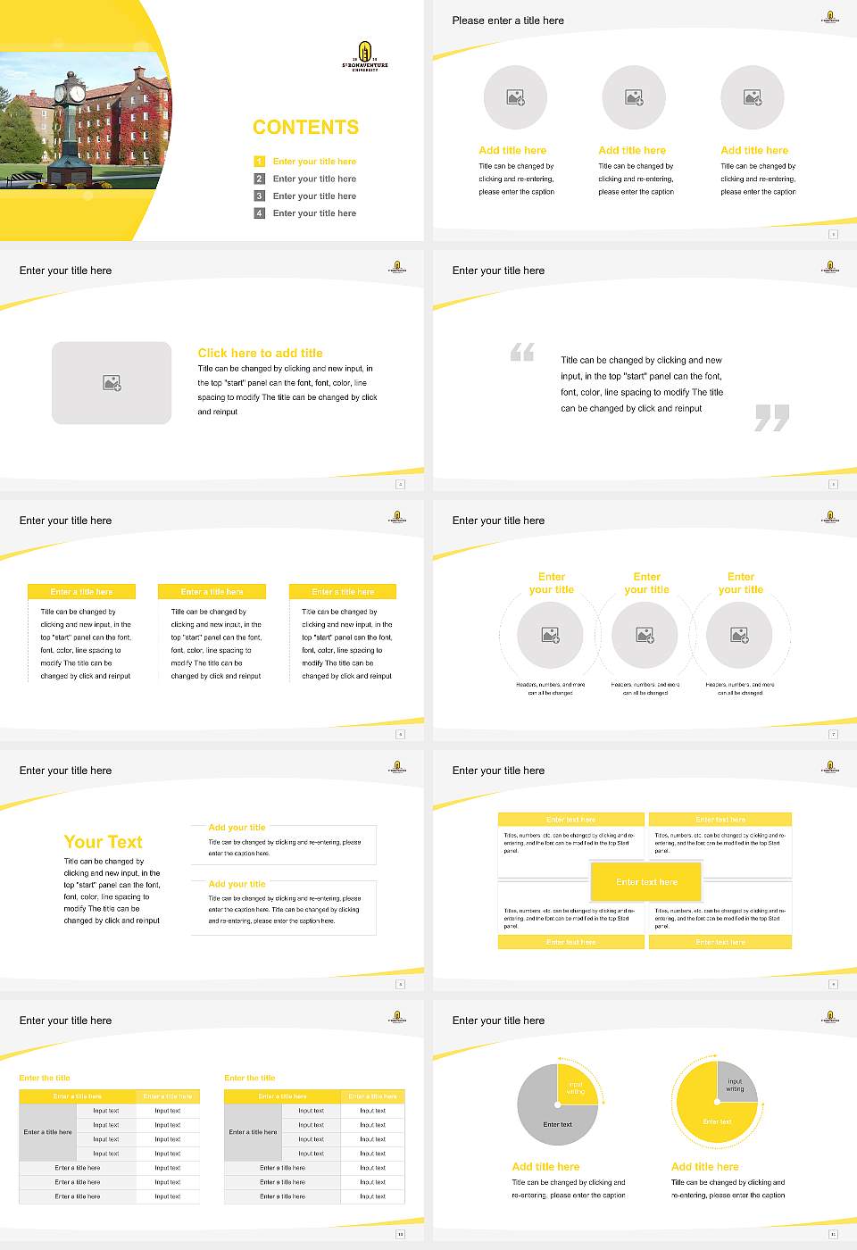 St Bonaventure University Course/Courseware Creation PPT Template16:9 ratio PPT effect preview image2