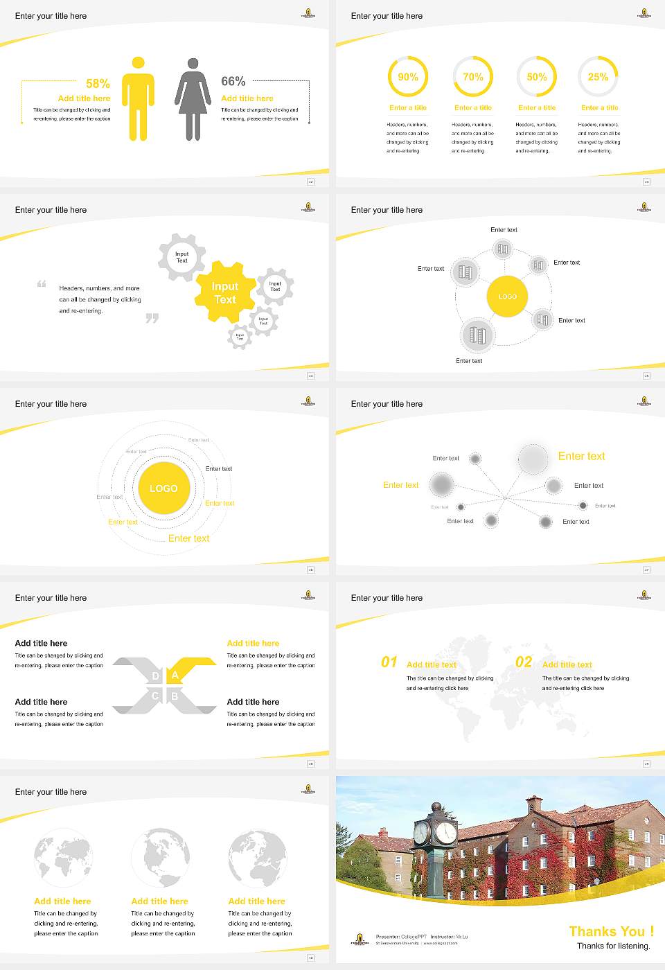 St Bonaventure University Course/Courseware Creation PPT Template16:9 ratio PPT effect preview image4