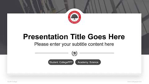 South College National Scholarship Defense PPT Template