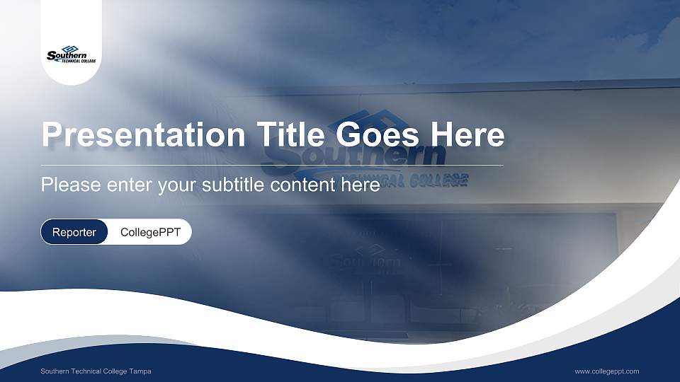 Southern Technical College Tampa Lecture Sharing and Networking Event PPT Template16:9 ratio PPT effect preview image