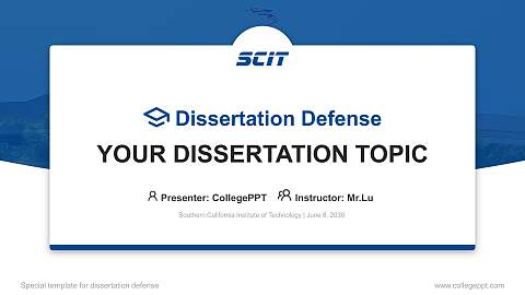 Southern California Institute of Technology Graduation Thesis Defense PPT Template