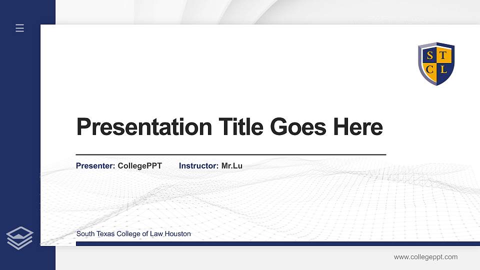 South Texas College of Law Houston Thesis Proposal/Graduation Defense PPT Template16:9 ratio PPT effect preview image