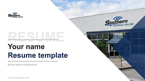 Southern Technical College Orlando Resume PPT Template