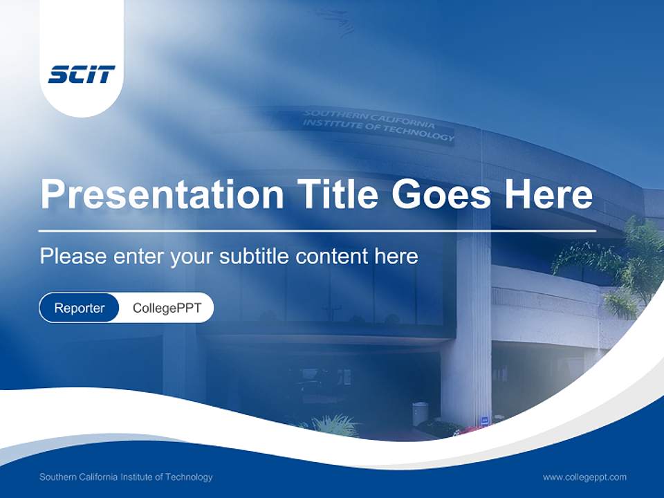 Southern California Institute of Technology Lecture Sharing and Networking Event PPT Template4:3 ratio PPT effect preview image4