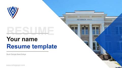 South Georgia State College Resume PPT Template