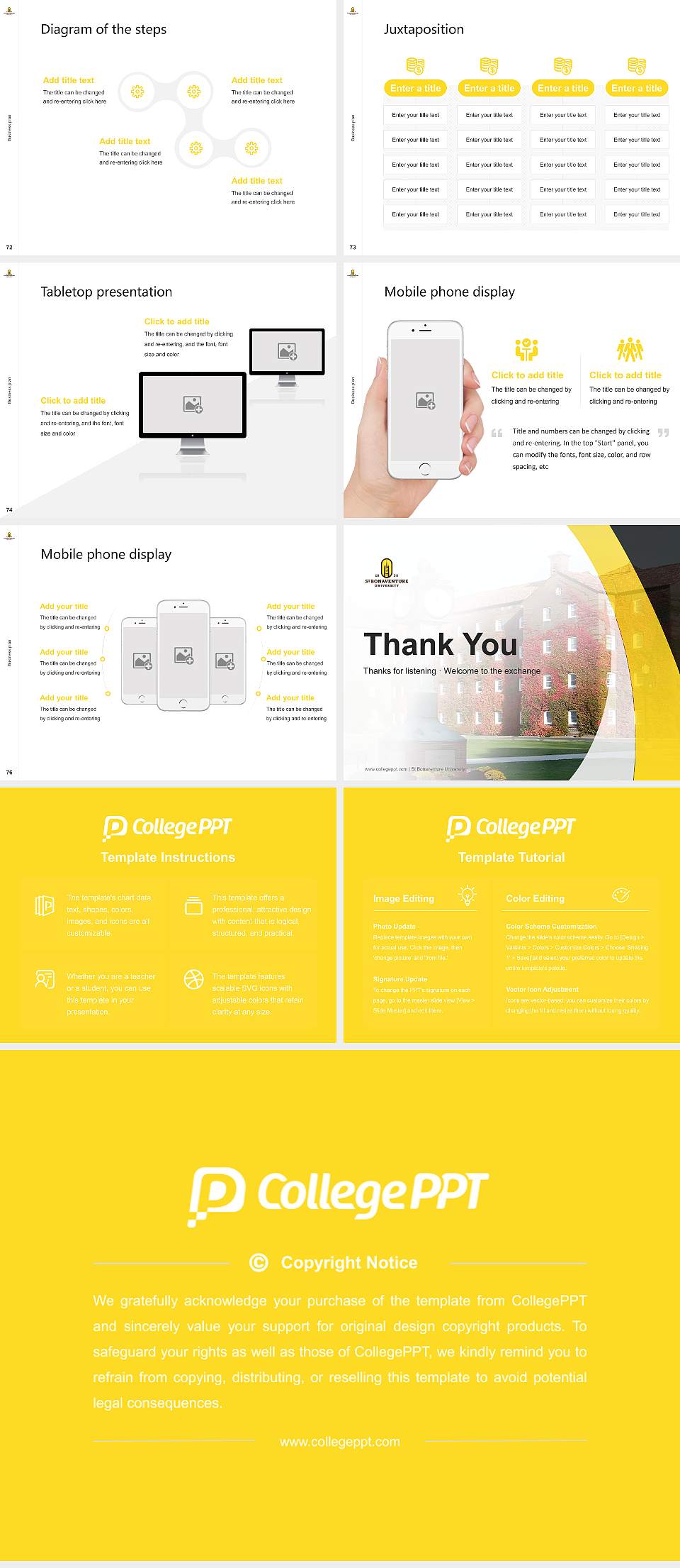 St Bonaventure University Competition/Entrepreneurship Contest PPT Template4:3 ratio PPT effect preview image9