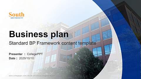South University-Virginia Beach Competition/Entrepreneurship Contest PPT Template