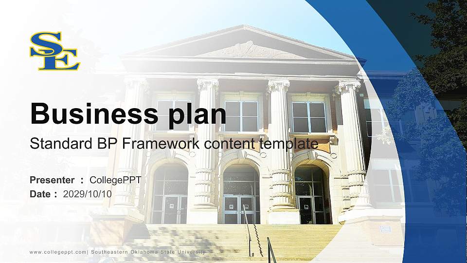 Southeastern Oklahoma State University Competition/Entrepreneurship Contest PPT Template16:9 ratio PPT effect preview image
