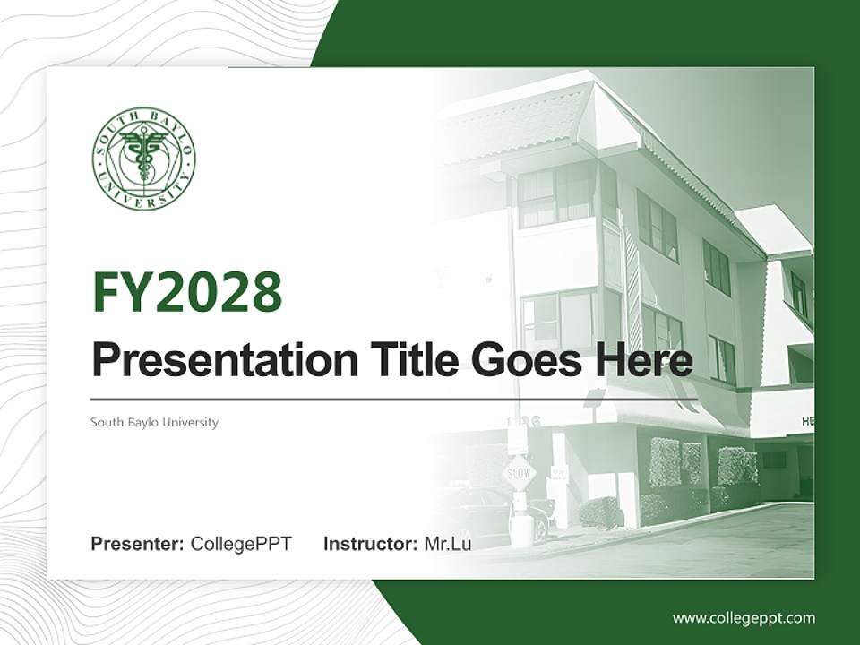 South Baylo University Academic Presentation/Research Findings Report PPT Template4:3 ratio PPT effect preview image5