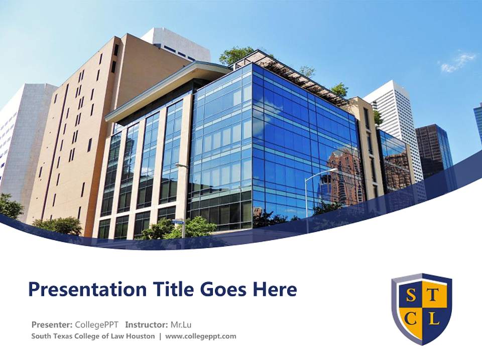 South Texas College of Law Houston Course/Courseware Creation PPT Template4:3 ratio PPT effect preview image5