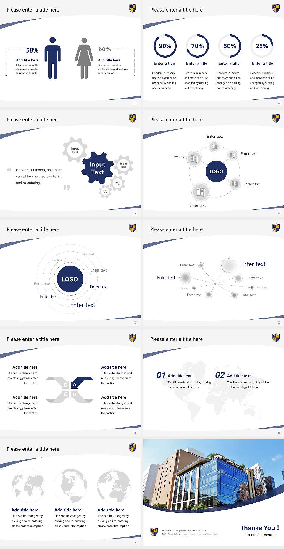 South Texas College of Law Houston Course/Courseware Creation PPT Template4:3 ratio PPT effect preview image4