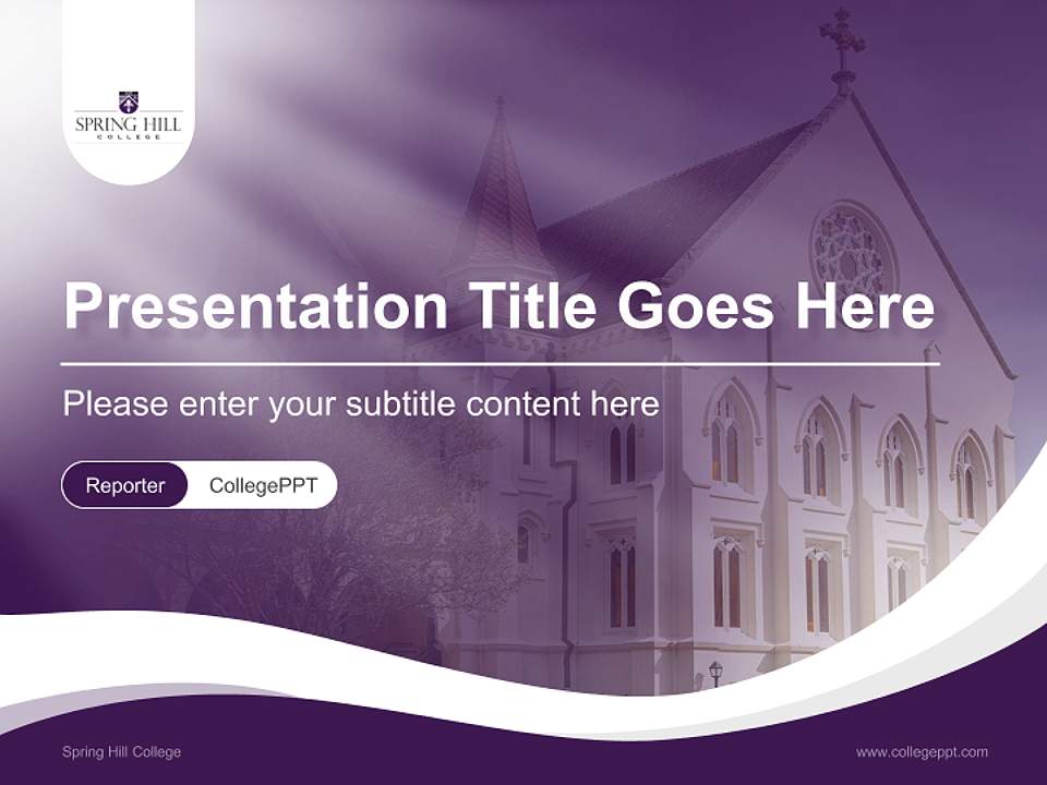 Spring Hill College Lecture Sharing and Networking Event PPT Template4:3 ratio PPT effect preview image4