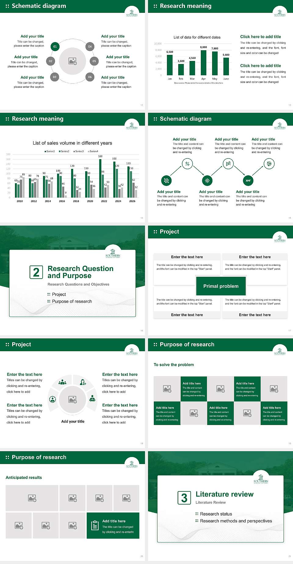 Southern Adventist University Graduation Thesis Defense PPT Template4:3 ratio PPT effect preview image3