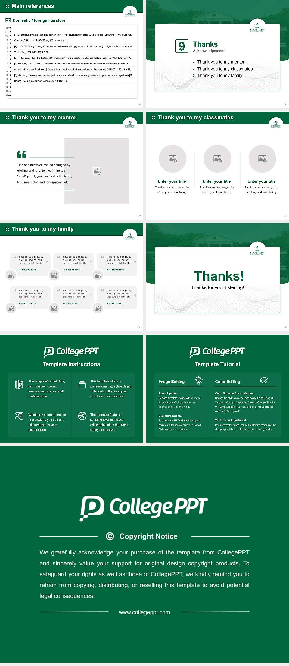 Southern Adventist University Graduation Thesis Defense PPT Template4:3 ratio PPT effect preview image7
