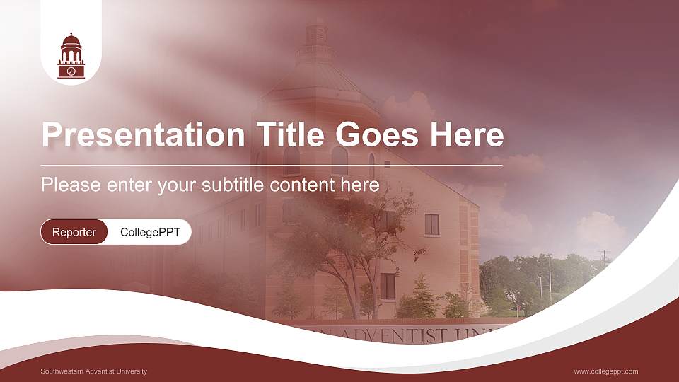Southwestern Adventist University Lecture Sharing and Networking Event PPT Template16:9 ratio PPT effect preview image