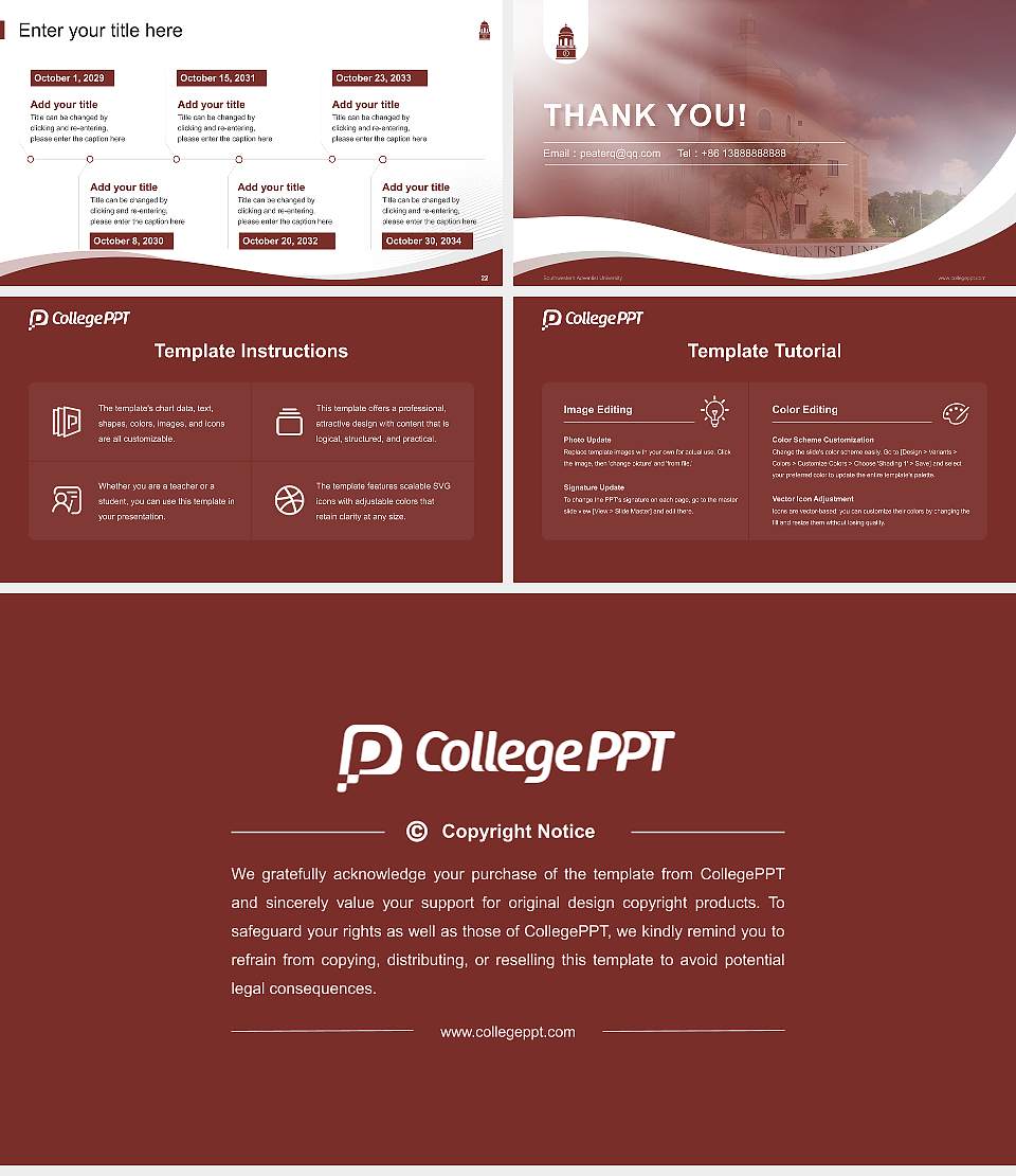 Southwestern Adventist University Lecture Sharing and Networking Event PPT Template16:9 ratio PPT effect preview image4