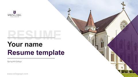 Spring Hill College Resume PPT Template