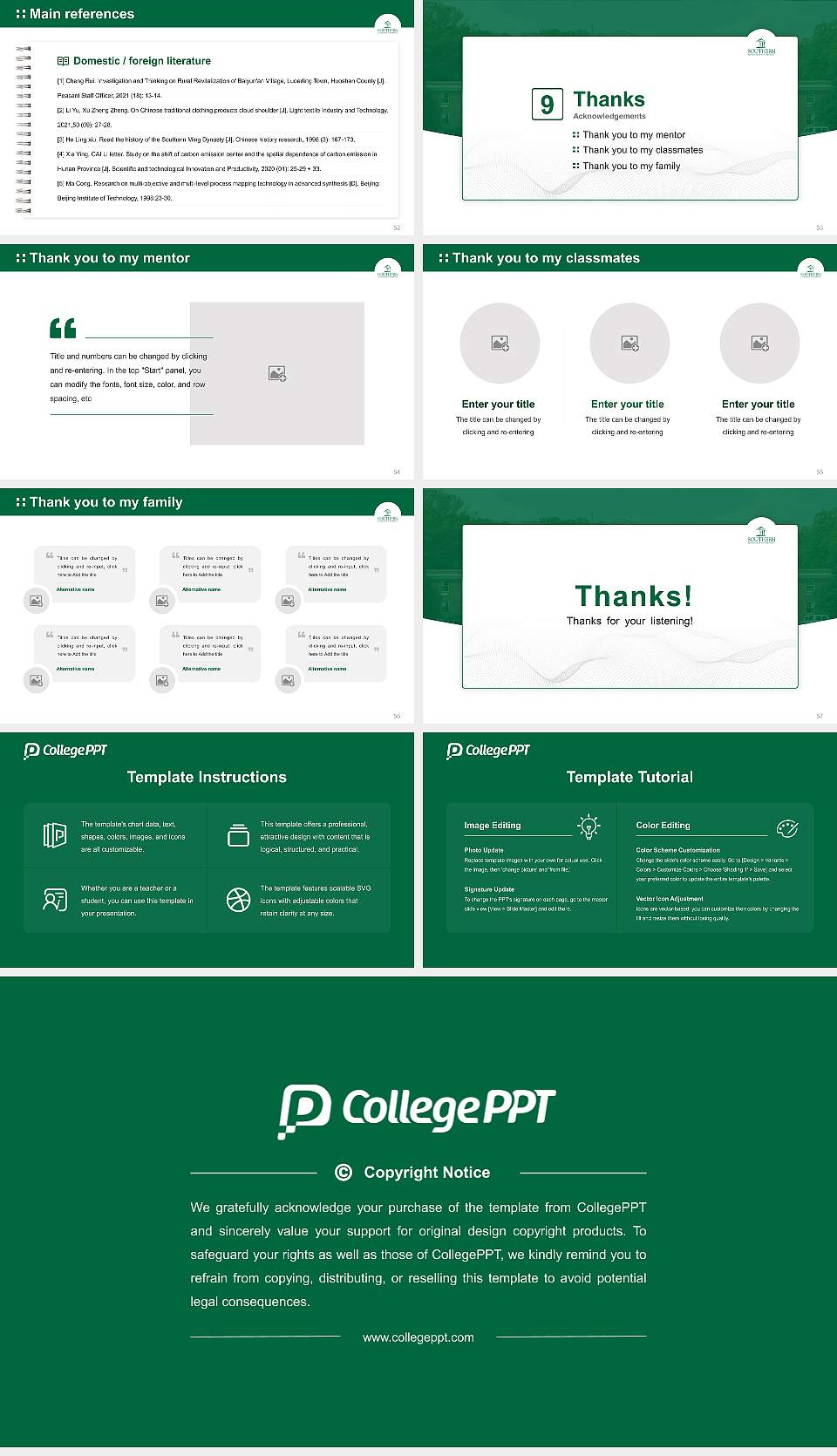 Southern Adventist University Graduation Thesis Defense PPT Template16:9 ratio PPT effect preview image7