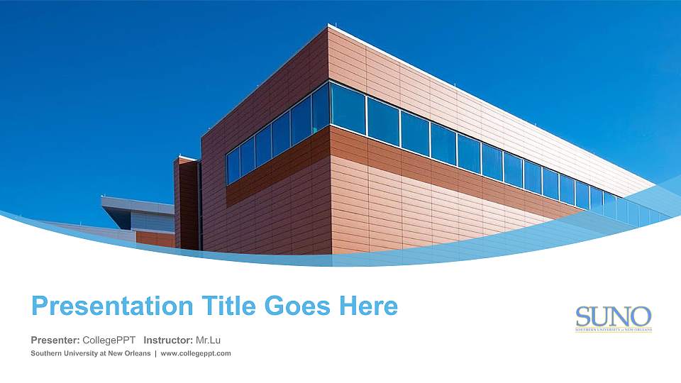 Southern University at New Orleans Course/Courseware Creation PPT Template16:9 ratio PPT effect preview image