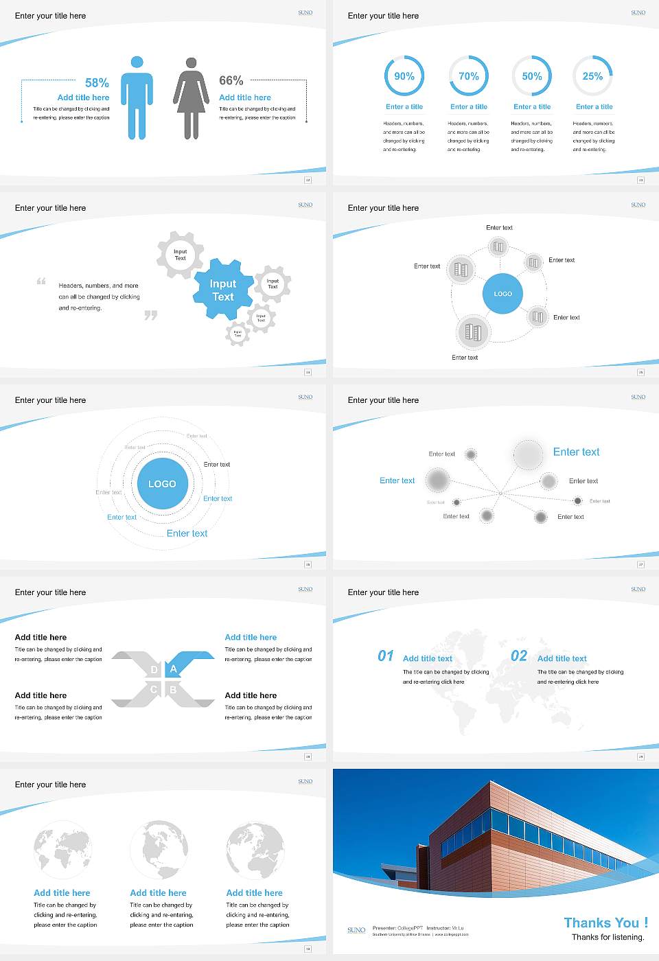 Southern University at New Orleans Course/Courseware Creation PPT Template16:9 ratio PPT effect preview image4