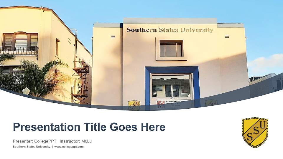 Southern States University Course/Courseware Creation PPT Template16:9 ratio PPT effect preview image