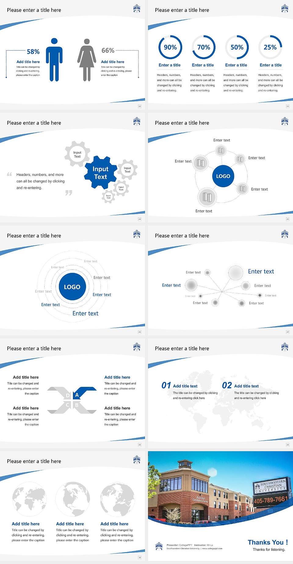 Southwestern Christian University Course/Courseware Creation PPT Template4:3 ratio PPT effect preview image4