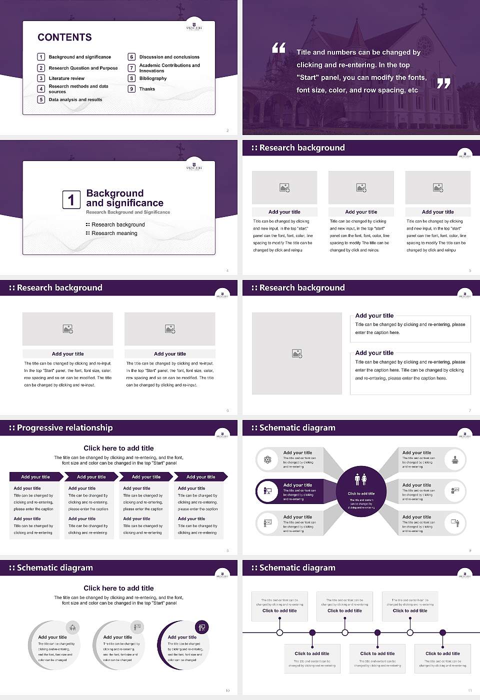 Spring Hill College Graduation Thesis Defense PPT Template16:9 ratio PPT effect preview image2