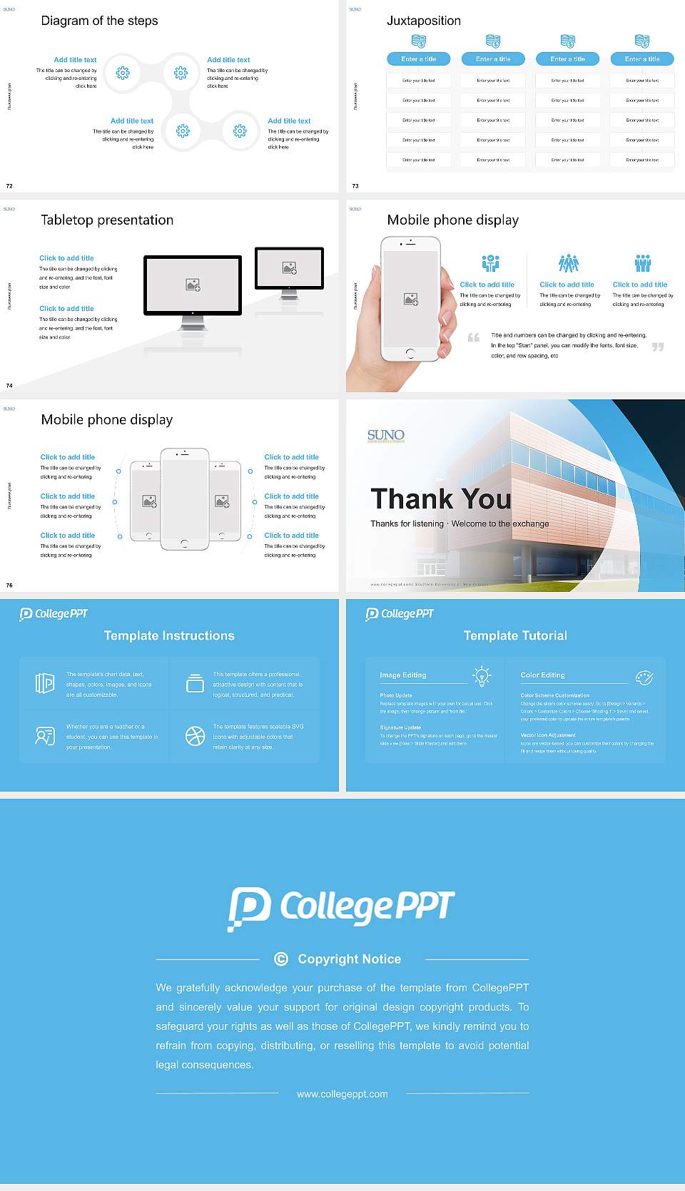 Southern University at New Orleans Competition/Entrepreneurship Contest PPT Template16:9 ratio PPT effect preview image9